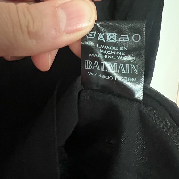 Classic Balmain Black and Gold 100% Cotton Tee - Picture 4 of 4